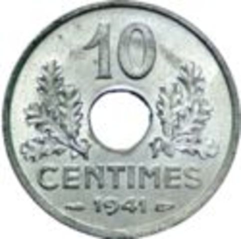 Reverso de la moneda de 10 Céntimos
