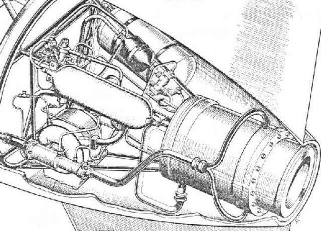 Motor cohete principal del Enzian