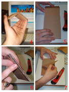 Como hacer una teja de cartón 