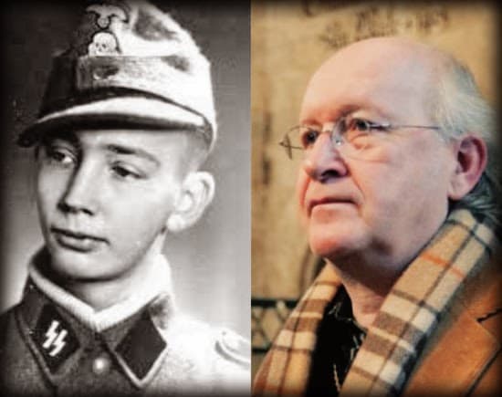 Hans Schmidt durante la guerra y en una imagen posterior