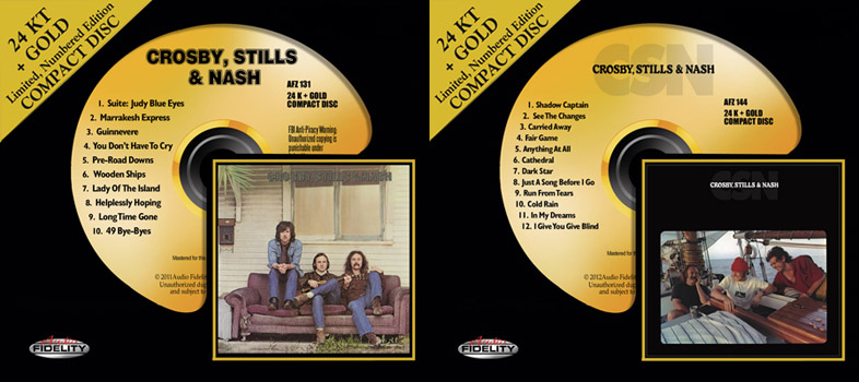 Crosby, Stills & Nash - 2 Albums (Audio Fidelity, 24-karat Gold Disc)