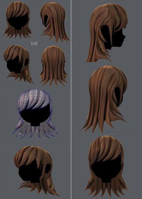 Cuberbrush - 3D Hair style for girl V04