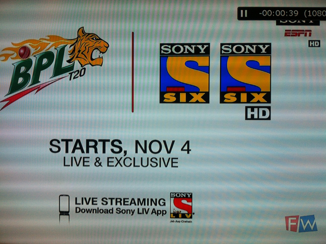 Sony six live online score