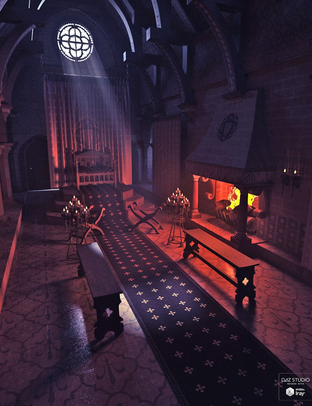 00 main medieval throne chamber daz3d