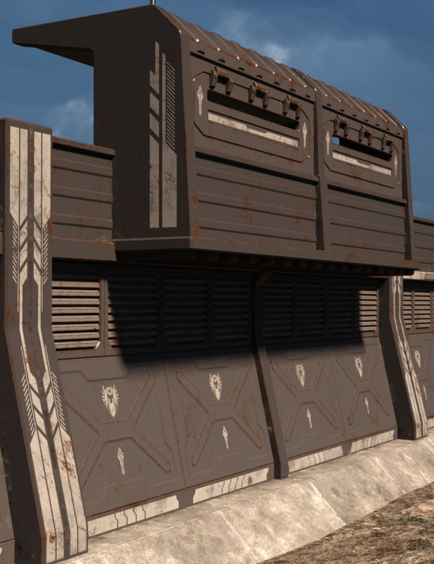 00 main sci fi perimeter walls daz3d