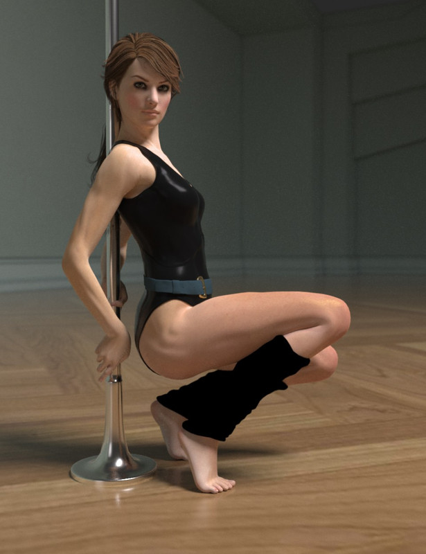 Fitness Pole Dance Poses and Prop for Genesis 2 Female(s)