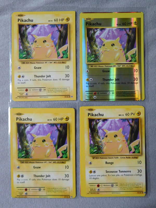 Base Pikachu artwork card variations | Elite Fourum