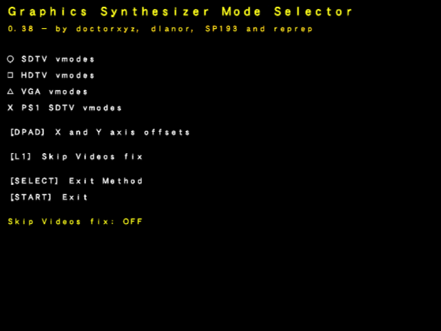 PS2 - Additional video modes for built-in GSM in OPL