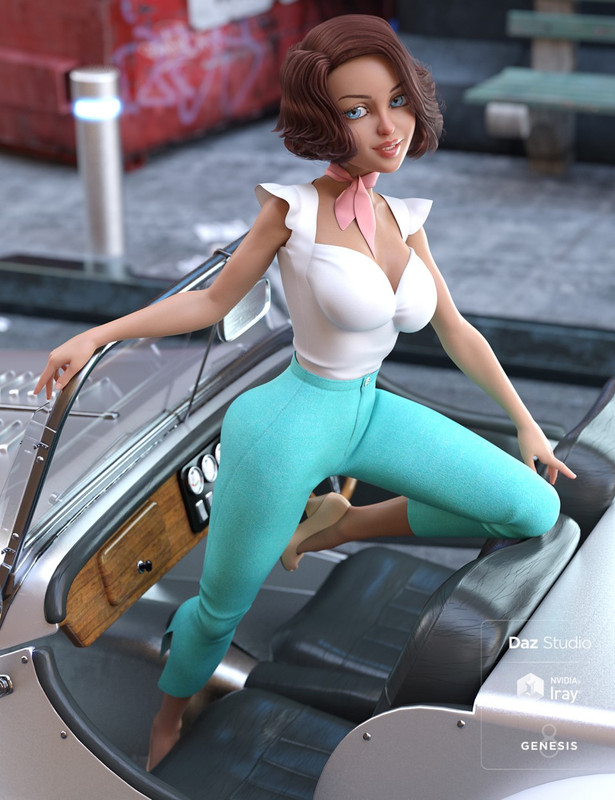 Rockabilly Outfit for Genesis 8 Female(s)