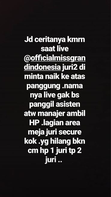 Unggahan Wulan Guritno tentang ponselnya yang hilang.