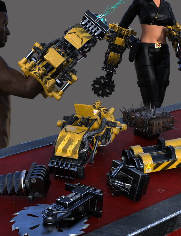 00 main exo arm for genesis 3 and 8 females and males daz3d