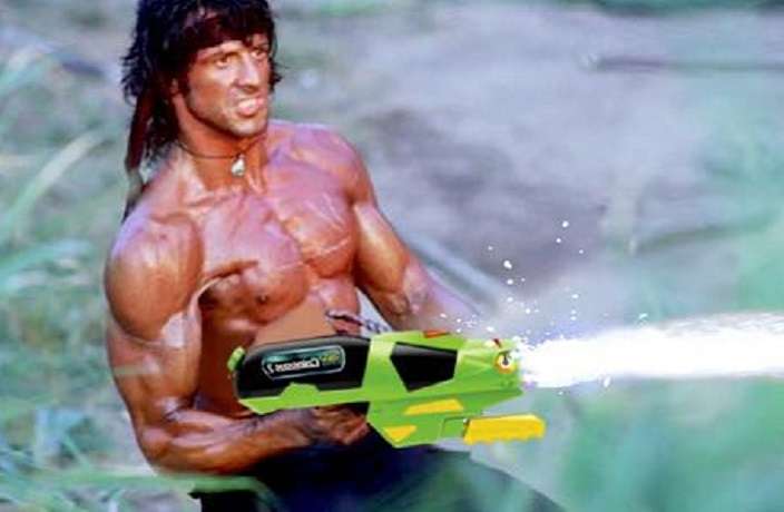 Squirt gun fight