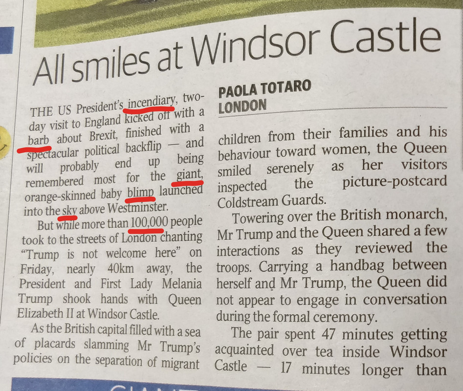 Just some Aussie Fake News in the Herald Sun written by anti-Trump "journalist" Paolola Totaro @p_totaro. No mention of pro-trump rallies. Australia has a deep state too