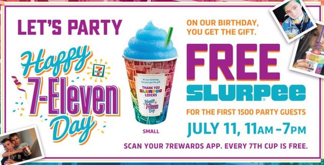 7-Eleven Is Giving Away Free Slurpees for 11 Days in July