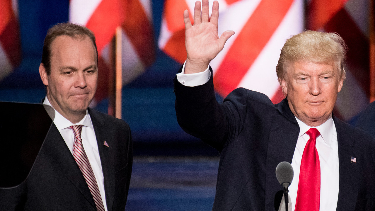 Rick Gates with President Donald Trump