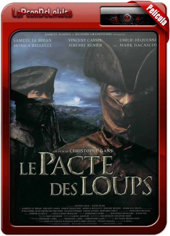 El Pacto de los Lobos  (2001) 720p lat-fr | Bellucci, Cassel