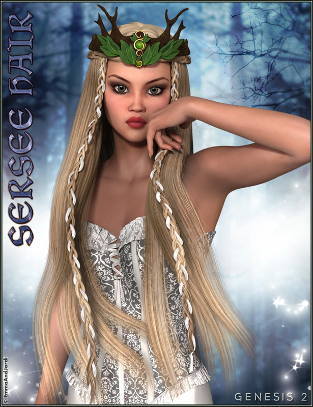 Sersee Hair for Genesis 2 Female