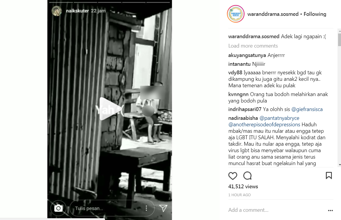 Bocah berbuat tak semestinya