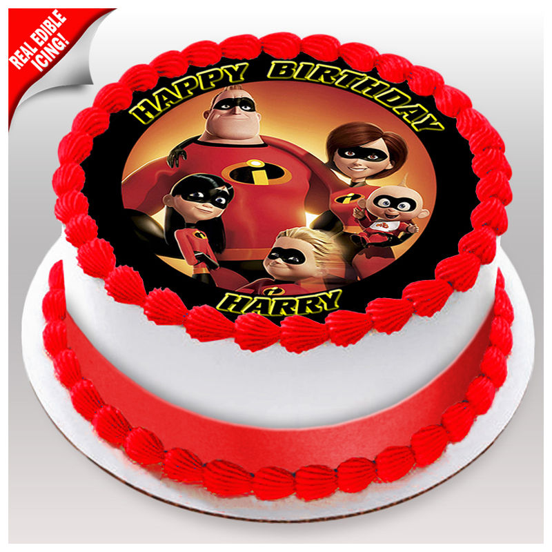 The Incredibles 2 Edible Icing Image Cake Topper Birthday Party