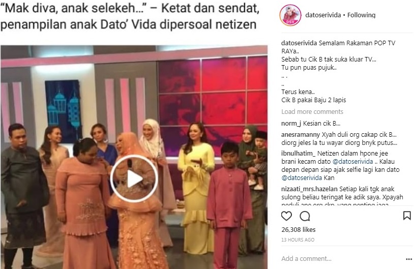 Macam Bawa Selimut”, Penampilan Dato' Seri Vida Berani Berfesyen